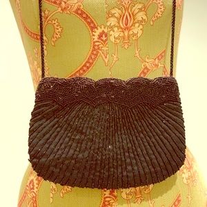 Vintage Black Beaded Purse